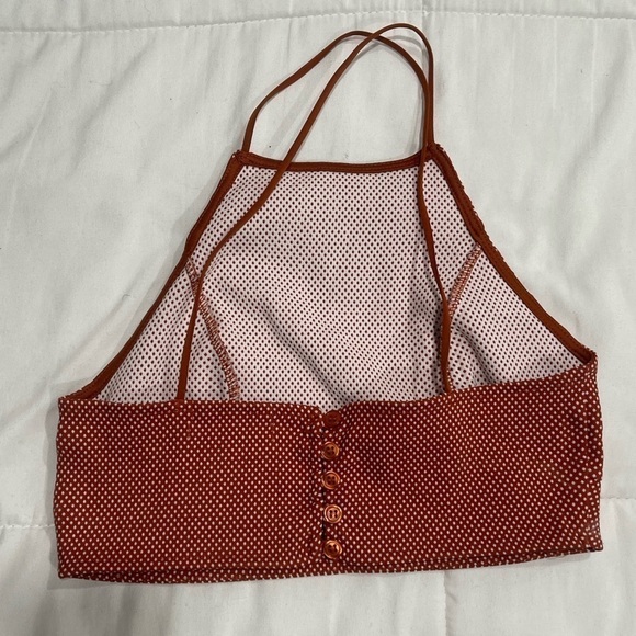 Urban Outfitters Women Red/Orange Polka Dot Halter Top - Picture 4 of 6